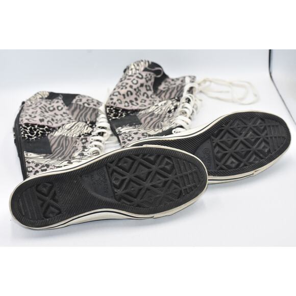 Converse Chuck Taylor All Star Knee High Sneakers Patchwork Animal Print Size 9 - Picture 10 of 14